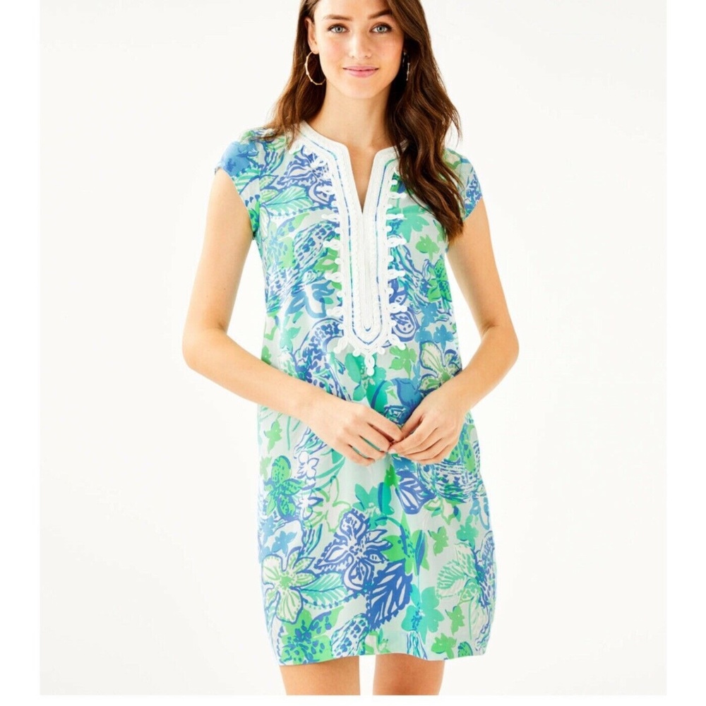Lilly Pulitzer Madia Tunic Dress Whisper Blue Smal